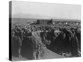 Acoma from the South-Edward S. Curtis-Stretched Canvas