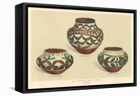 Acoma Pottery-null-Framed Stretched Canvas