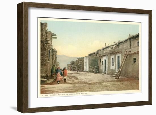 Acoma Pueblo Scene, New Mexico-null-Framed Art Print