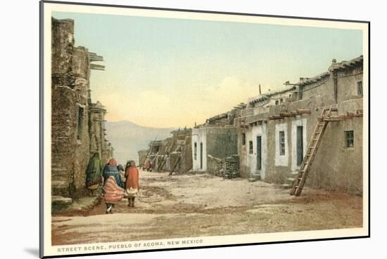 Acoma Pueblo Scene, New Mexico-null-Mounted Art Print