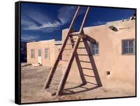 Acoma Pueblo, Sky City, New Mexico, USA-Walter Bibikow-Framed Stretched Canvas