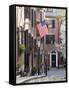 Acorn Street, Beacon Hill, Boston, Massachusetts, USA-Walter Bibikow-Framed Stretched Canvas