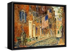 Acorn Street, Boston, 1919-Childe Hassam-Framed Stretched Canvas