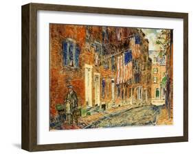 Acorn Street, Boston, 1919-Childe Hassam-Framed Giclee Print