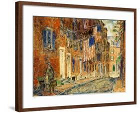 Acorn Street, Boston, 1919-Childe Hassam-Framed Giclee Print