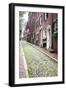 Acorn Street, the Oldest Street in the Beacon Hill Area of Boston Massachusetts-pdb1-Framed Photographic Print