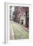 Acorn Street, the Oldest Street in the Beacon Hill Area of Boston Massachusetts-pdb1-Framed Photographic Print