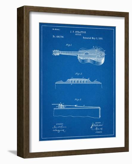 Acoustic Guitar Patent-null-Framed Art Print