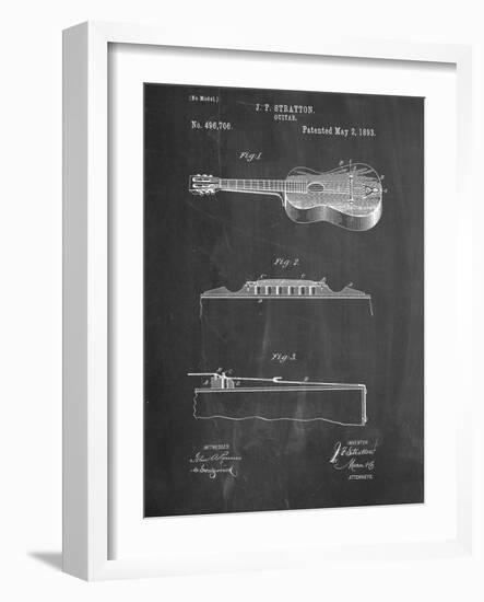 Acoustic Guitar Patent-null-Framed Art Print