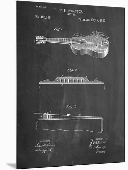Acoustic Guitar Patent-null-Mounted Premium Giclee Print