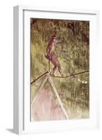 Acrobat on Tightrope-Henri de Toulouse-Lautrec-Framed Giclee Print