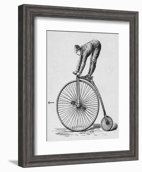 Acrobat Riding Bicycle-null-Framed Giclee Print