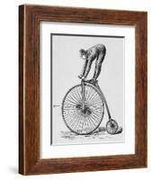 Acrobat Riding Bicycle-null-Framed Giclee Print