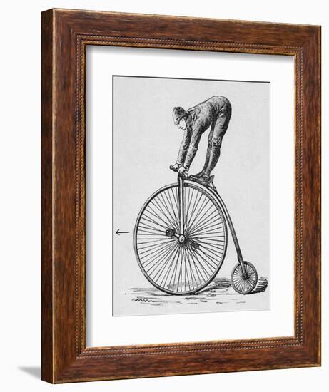 Acrobat Riding Bicycle-null-Framed Giclee Print