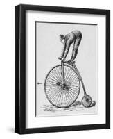 Acrobat Riding Bicycle-null-Framed Giclee Print