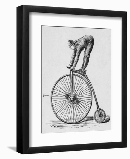 Acrobat Riding Bicycle-null-Framed Giclee Print