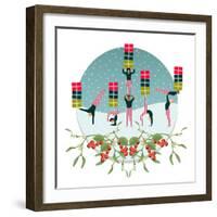 Acrobatic Parcel Delivery-Claire Huntley-Framed Giclee Print