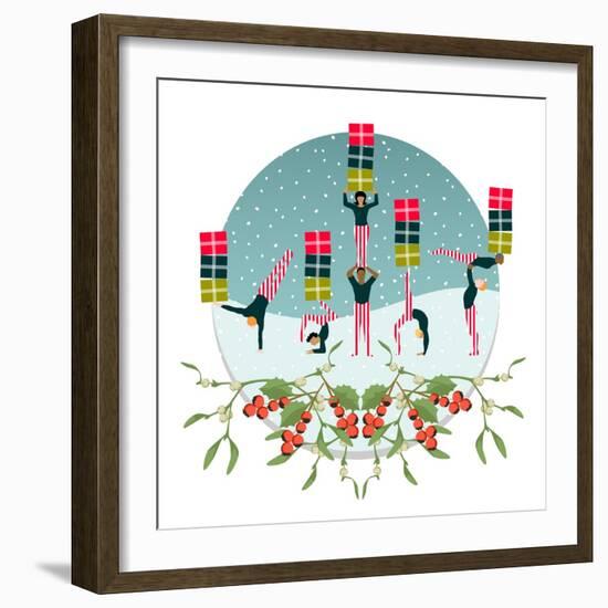Acrobatic Parcel Delivery-Claire Huntley-Framed Giclee Print