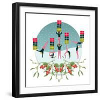 Acrobatic Parcel Delivery-Claire Huntley-Framed Giclee Print