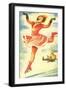 Acrobatic Skater Flitting By-null-Framed Art Print