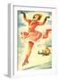 Acrobatic Skater Flitting By-null-Framed Art Print