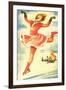 Acrobatic Skater Flitting By-null-Framed Art Print