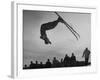 Acrobatic Skier Jack Reddish in Somersault at Sun Valley Ski Resort-J^ R^ Eyerman-Framed Photographic Print