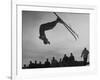 Acrobatic Skier Jack Reddish in Somersault at Sun Valley Ski Resort-J^ R^ Eyerman-Framed Photographic Print