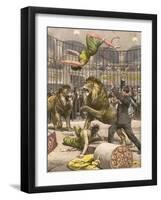 Acrobats Falls, Lion Cage-A. Beltrame-Framed Art Print