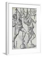 Acrobats from Art of Gymnastics, 16th Century-Girolamo Negri-Framed Giclee Print