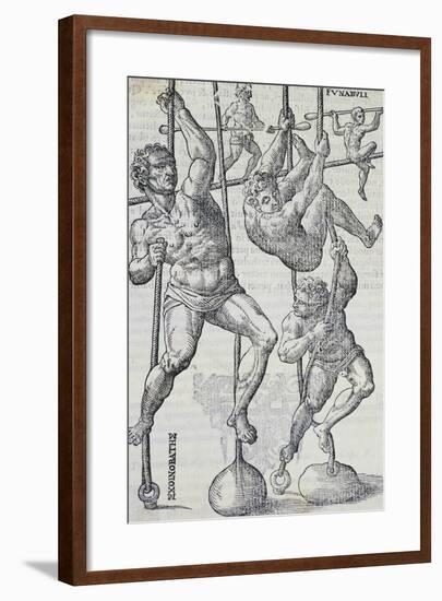 Acrobats from Art of Gymnastics, 16th Century-Girolamo Negri-Framed Giclee Print