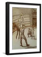 Acrobats in the Circus-Henri de Toulouse-Lautrec-Framed Giclee Print