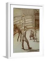 Acrobats in the Circus-Henri de Toulouse-Lautrec-Framed Giclee Print