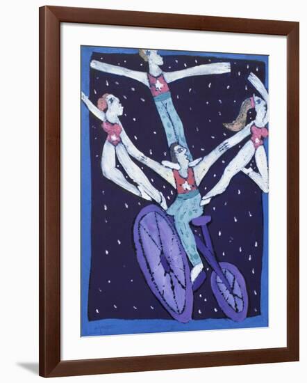 Acrobats on a Bicycle-Leslie Xuereb-Framed Giclee Print