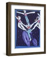 Acrobats on a Bicycle-Leslie Xuereb-Framed Giclee Print