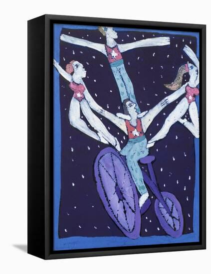 Acrobats on a Bicycle-Leslie Xuereb-Framed Stretched Canvas