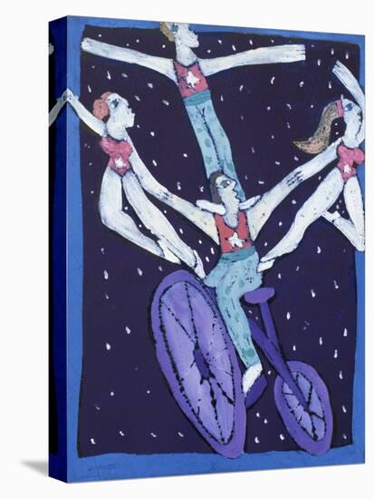 Acrobats on a Bicycle-Leslie Xuereb-Stretched Canvas