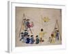 Acrobats on a Tightrope-Kim Junkeun-Framed Giclee Print