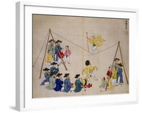 Acrobats on a Tightrope-Kim Junkeun-Framed Giclee Print