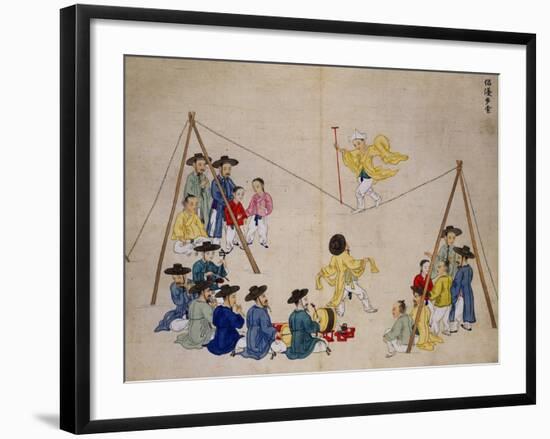 Acrobats on a Tightrope-Kim Junkeun-Framed Giclee Print