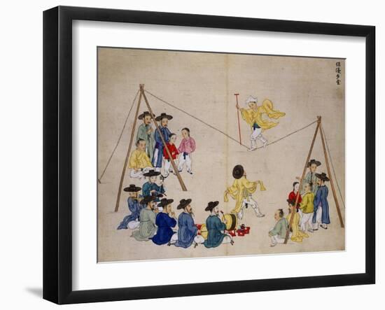 Acrobats on a Tightrope-Kim Junkeun-Framed Giclee Print