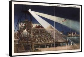 Acrobats on Pier, Atlantic City, New Jersey-null-Framed Stretched Canvas