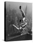 Acrobats Performing on the Empire State Building-null-Stretched Canvas