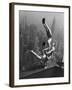 Acrobats Performing on the Empire State Building-null-Framed Photographic Print