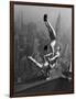 Acrobats Performing on the Empire State Building-null-Framed Photographic Print