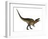 Acrocanthosaurus Dinosaur on White Background-Stocktrek Images-Framed Art Print