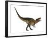 Acrocanthosaurus Dinosaur on White Background-Stocktrek Images-Framed Art Print