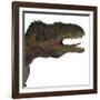 Acrocanthosaurus Portrait on White Background-Stocktrek Images-Framed Art Print