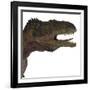 Acrocanthosaurus Portrait on White Background-Stocktrek Images-Framed Art Print