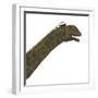 Acrocanthosaurus Portrait on White Background-Stocktrek Images-Framed Art Print